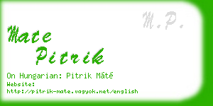 mate pitrik business card